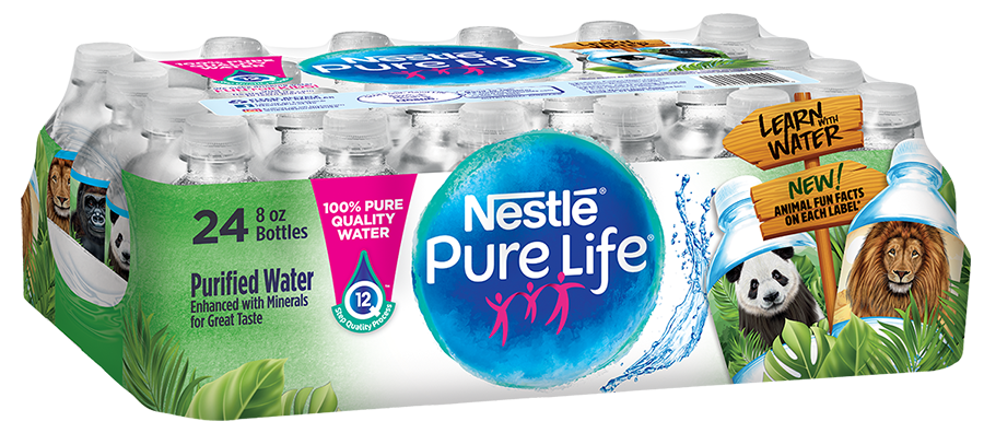 Nestle bottled water labels